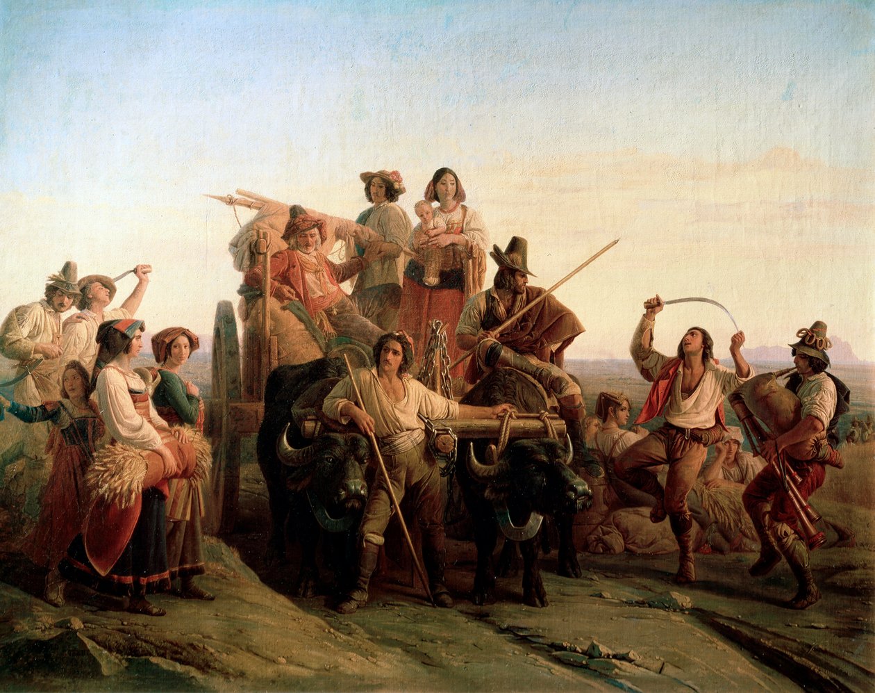 Die Ankunft der Erntearbeiter in den Pontinischen Sümpfen, 1833 von Louis Leopold Robert