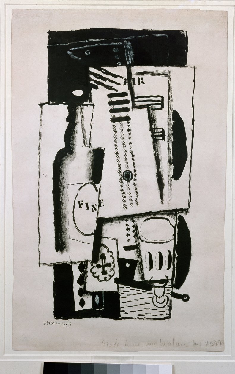 Stillleben, Studie für ein Glasgemälde von Louis Marcoussis