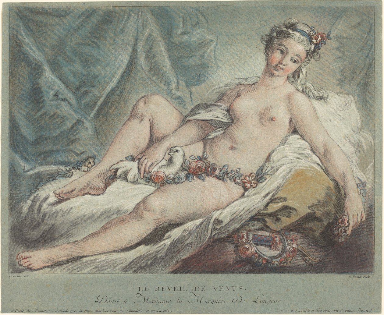 Das Erwachen der Venus von Louis Marin Bonnet after François Boucher