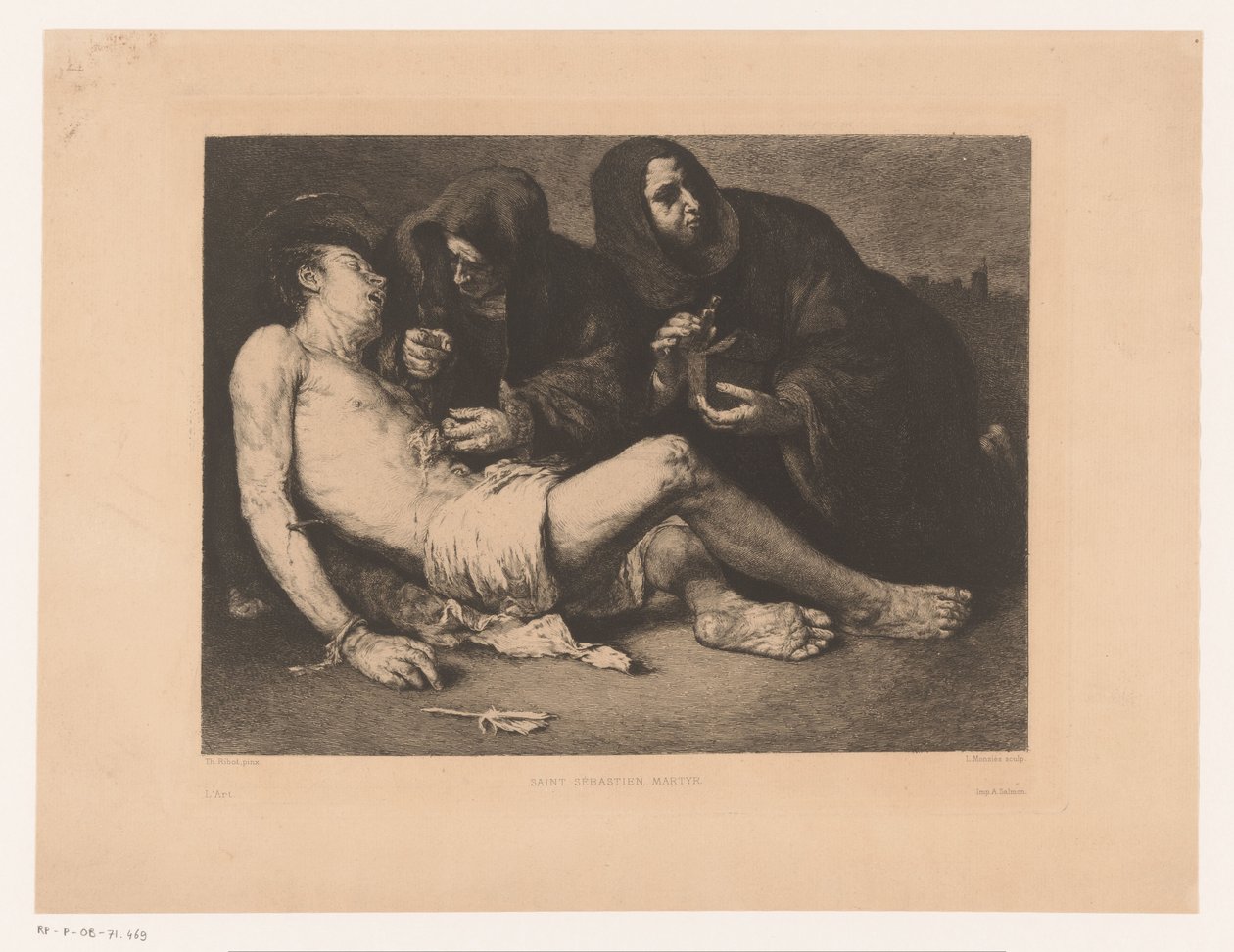 Heiliger Sebastian Märtyrer (Titel auf dem Objekt) von Louis Monzies