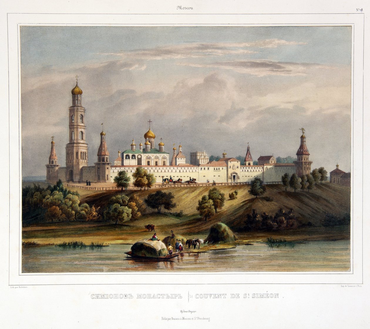 Das Kloster von St. Simon, Moskau von Louis Philippe Alphonse Bichebois