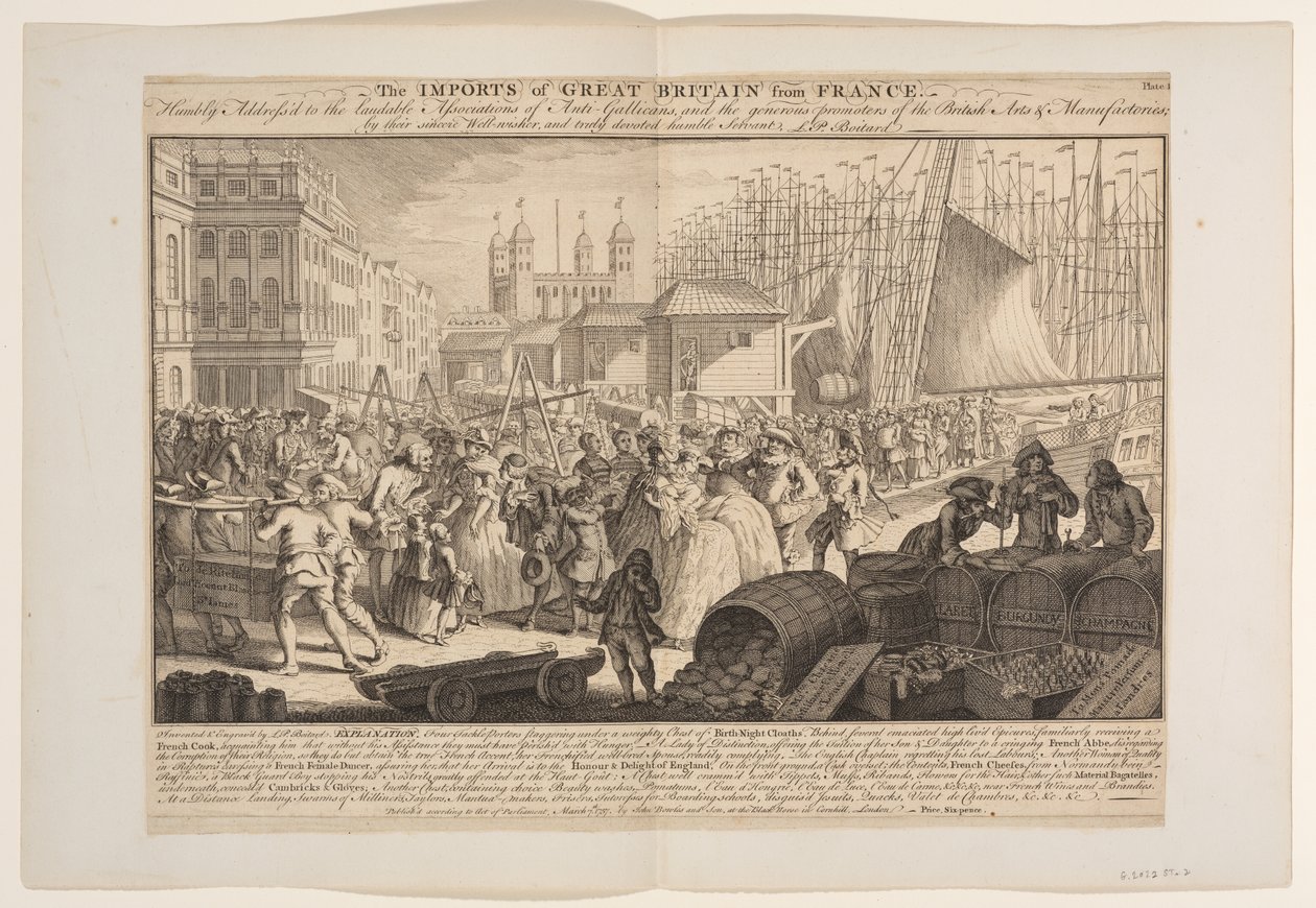 Die Importe Großbritanniens aus Frankreich von Louis Philippe Boitard