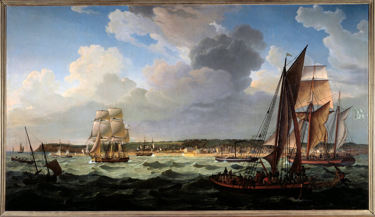 Le Havre vom Meer aus von Louis Philippe Crepin