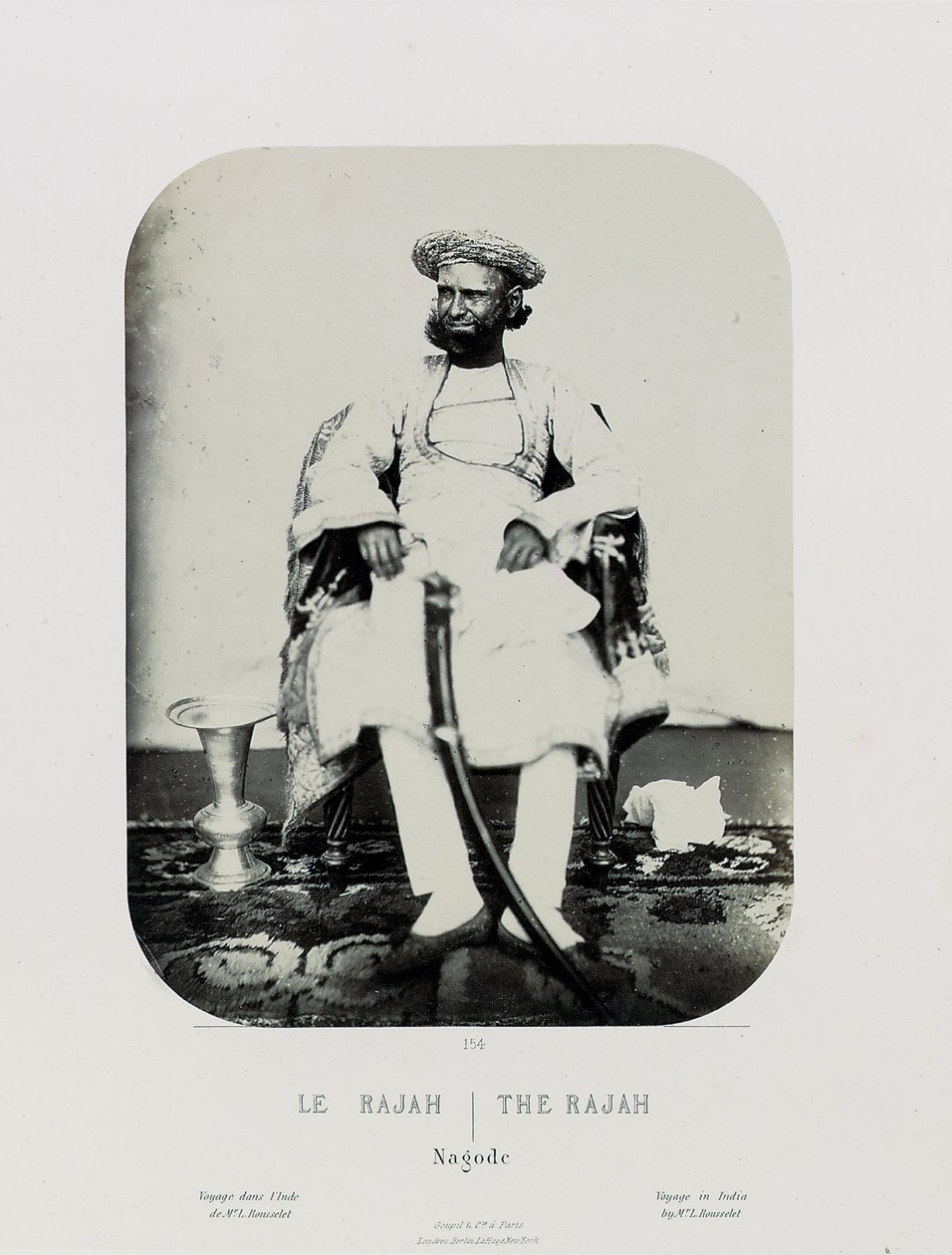 Ein königlicher Natch auf der Insel Jug Navas Oudeypour; Der Rajah, ca. 1865-68 von Louis Rousselet