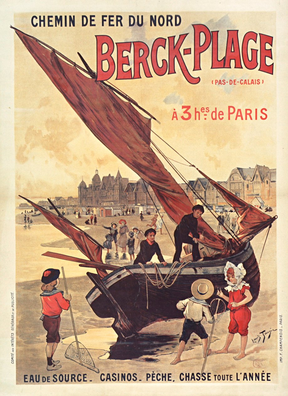 Chemins de fer du Nord. Berck-Plage, ca. 1910 von Louis Tauzin