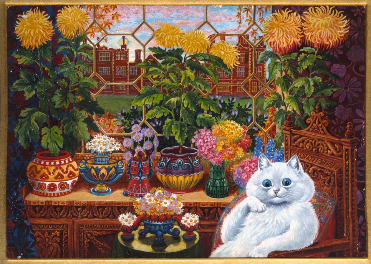 Meister des Katzenkollegs (Gouache) von Louis Wain