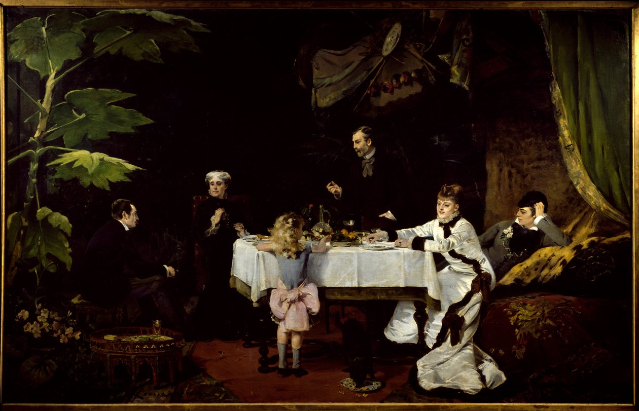Das Frühstück im Gewächshaus von Louise Abbéma
