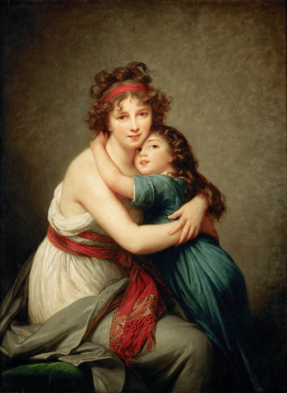 Selbstporträt mit ihrer Tochter Julie von Elisabeth Louise Vigee Lebrun