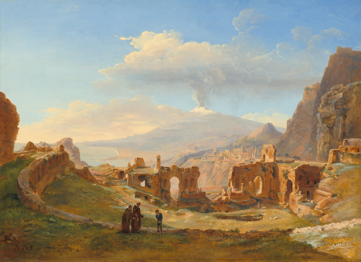 Das römische Theater in Taormina von Louise Josephine Sarazin de Belmont