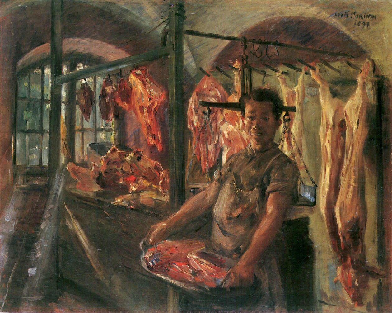 Metzgerei in Schäftlarn von Lovis (1858 1925) Corinth