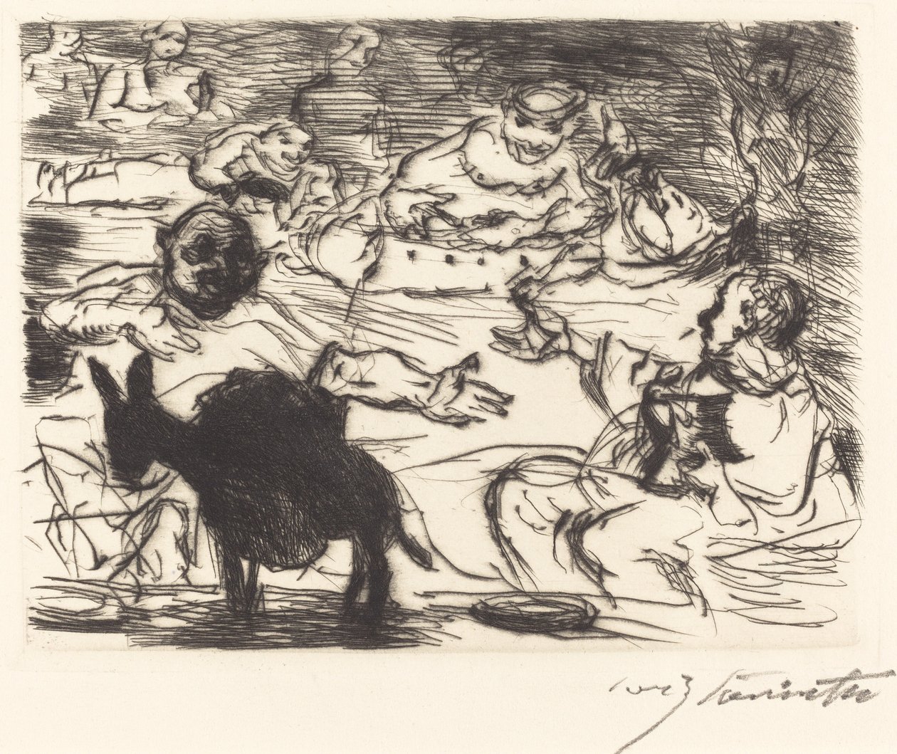 Das Gastmahl des Trimalchio: Tafel V, 1919 von Lovis Corinth