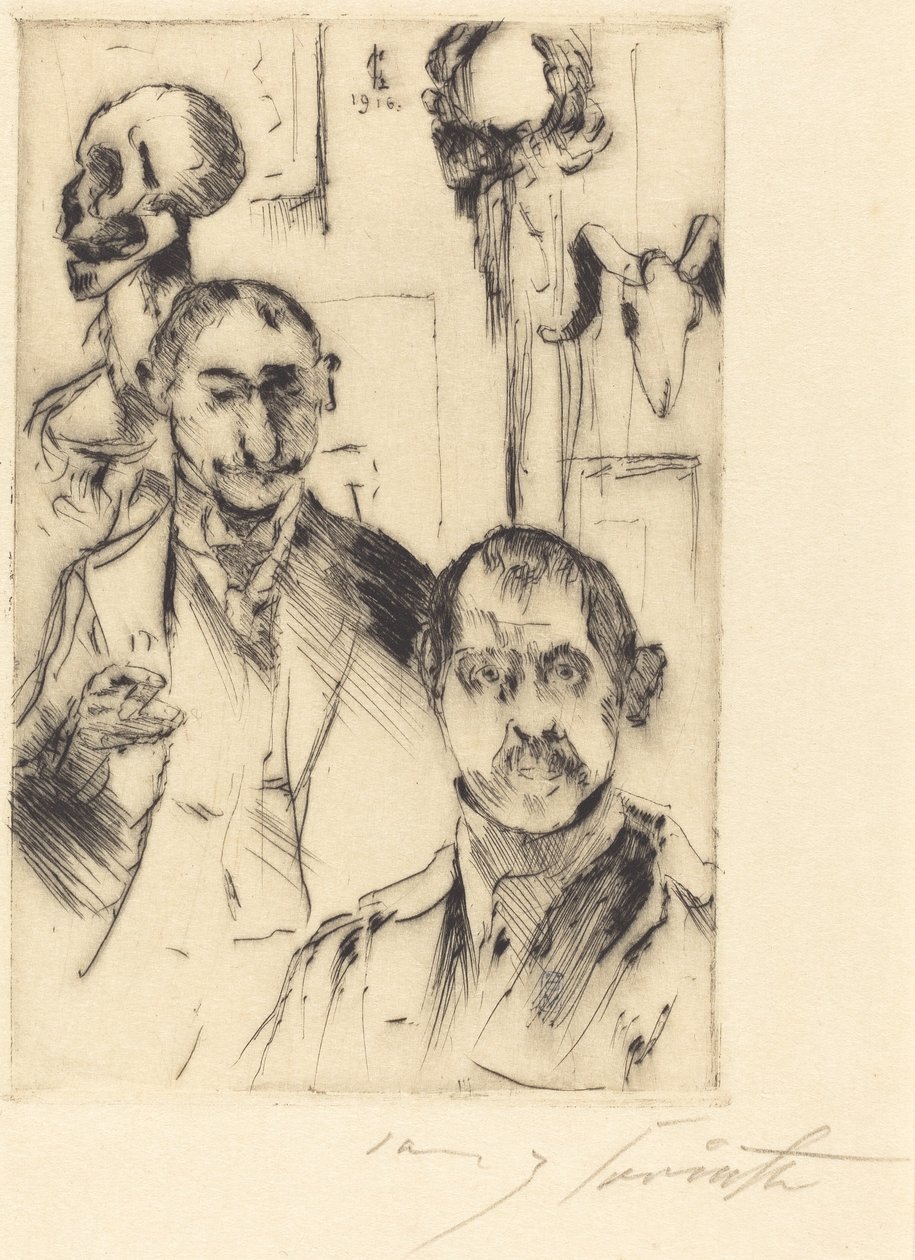 Doppelbildnis mit Skelett von Lovis Corinth