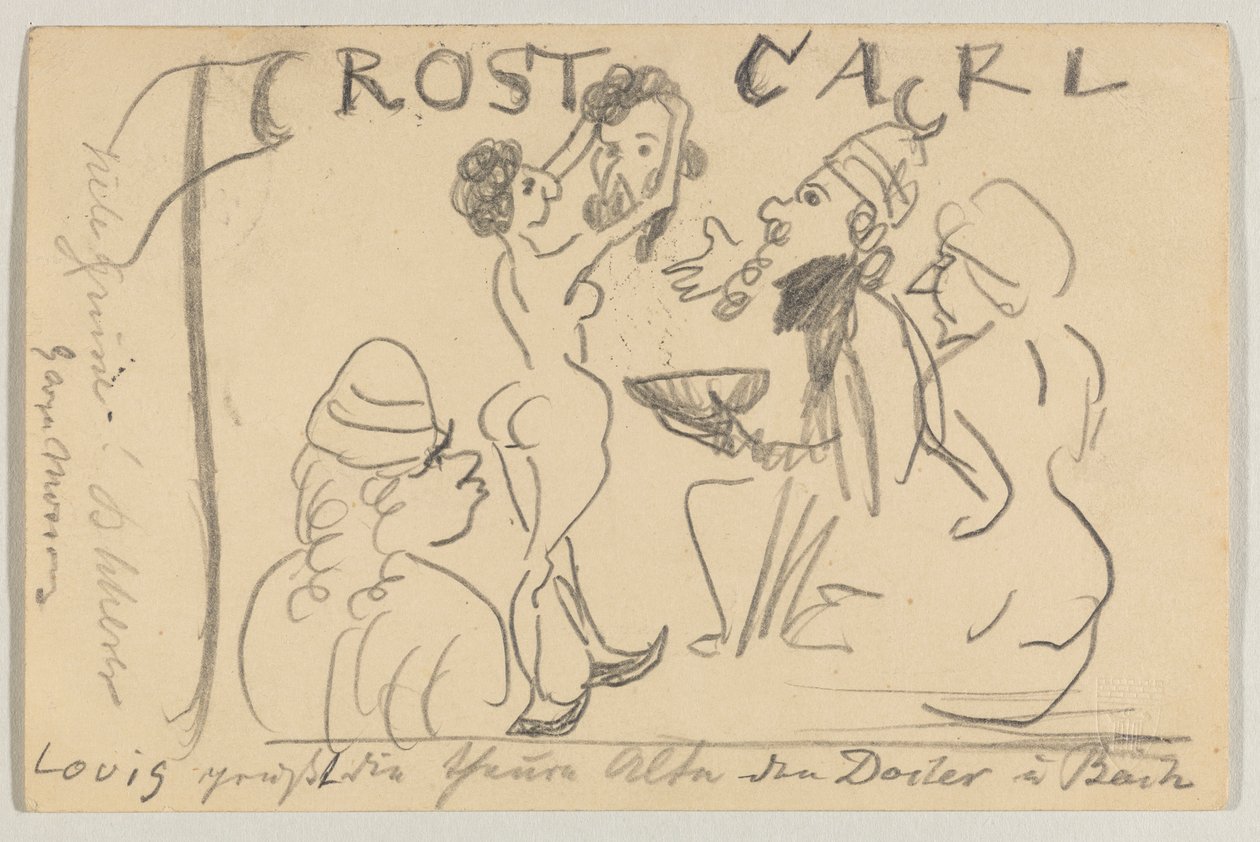 Lovis Corinth an Carl Strathmann: Postkarte, Poststempel 22. Mai 1905 von Lovis Corinth