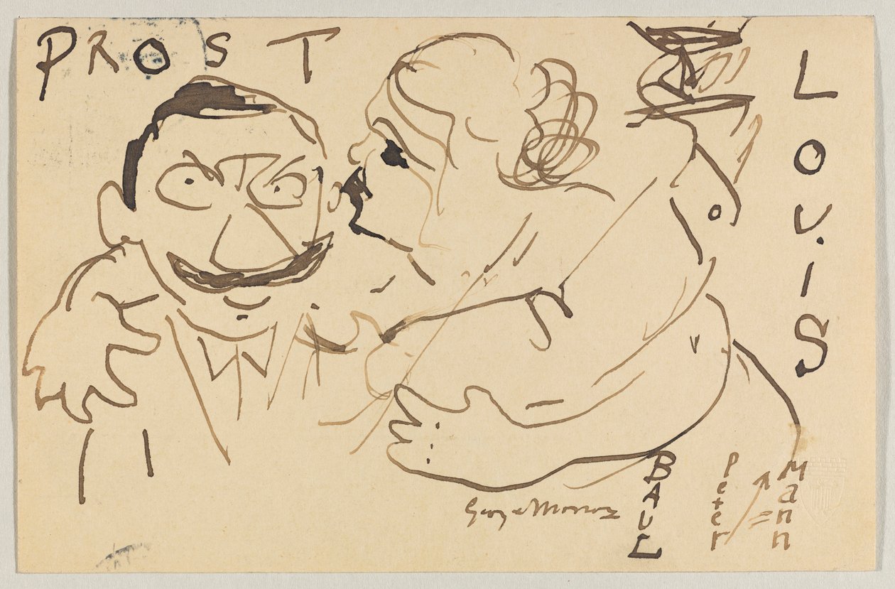 Lovis Corinth an Carl Strathmann Postkarte,