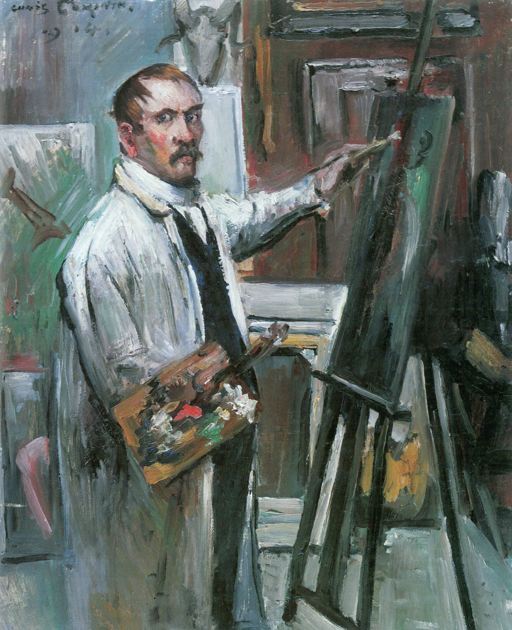 Selbstporträt im Atelier von Lovis Corinth