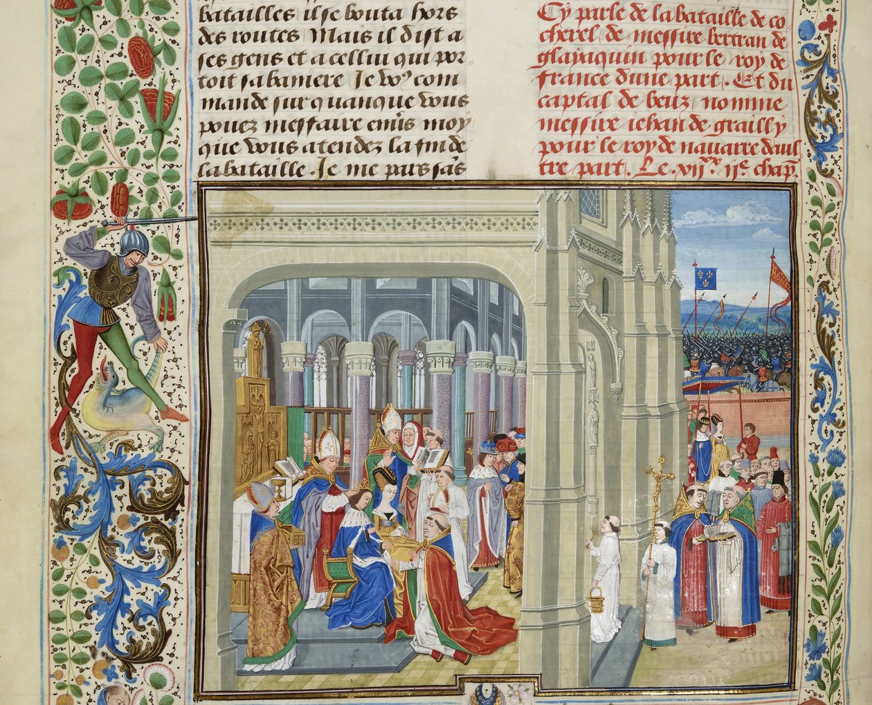 Krönung von Karl V. von Frankreich am 19. Mai 1364 von Loyset Liedet
