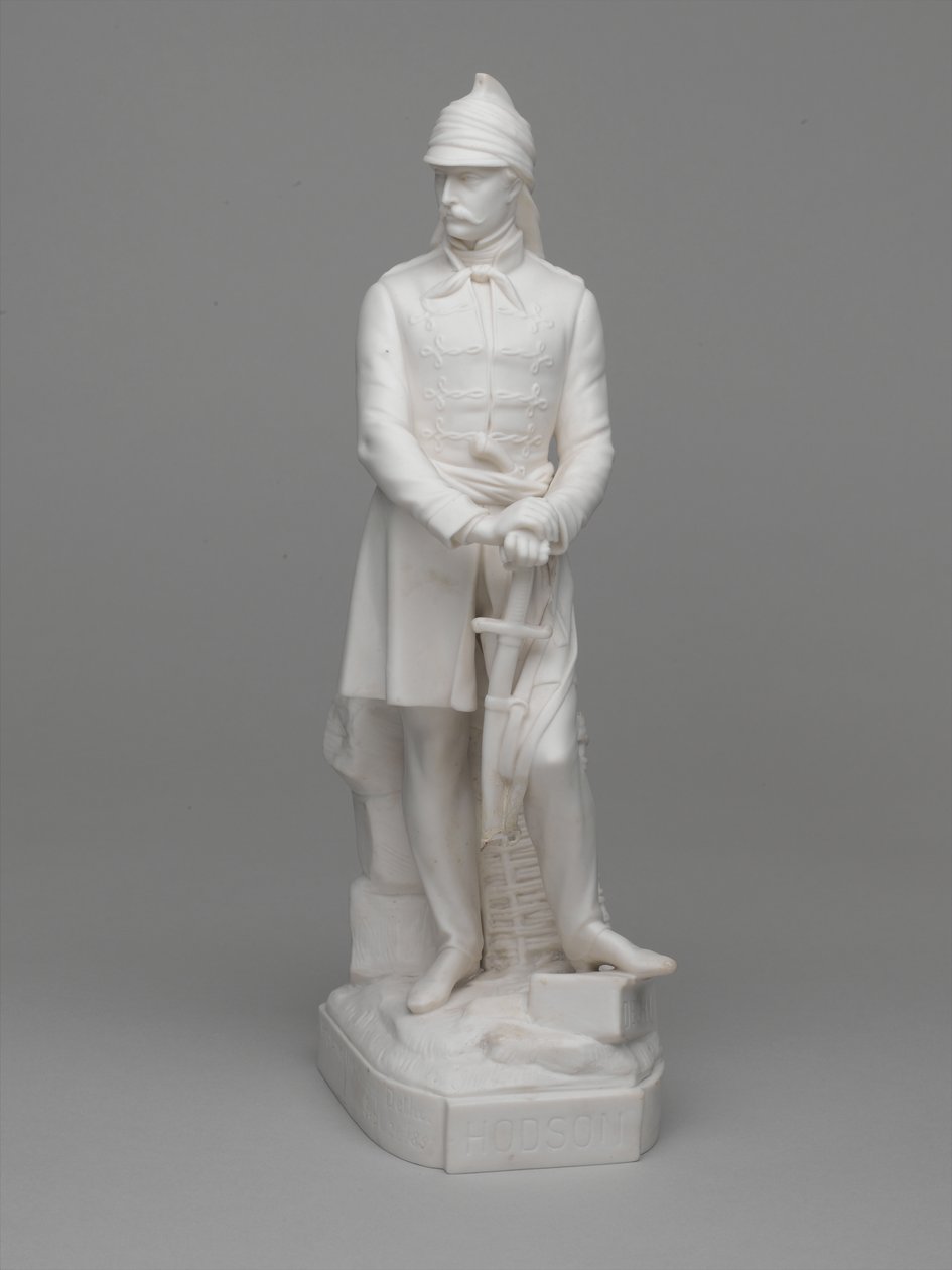 Parianware-Statuette von Leutnant (später Major) William Hodson von Ltd Mintons