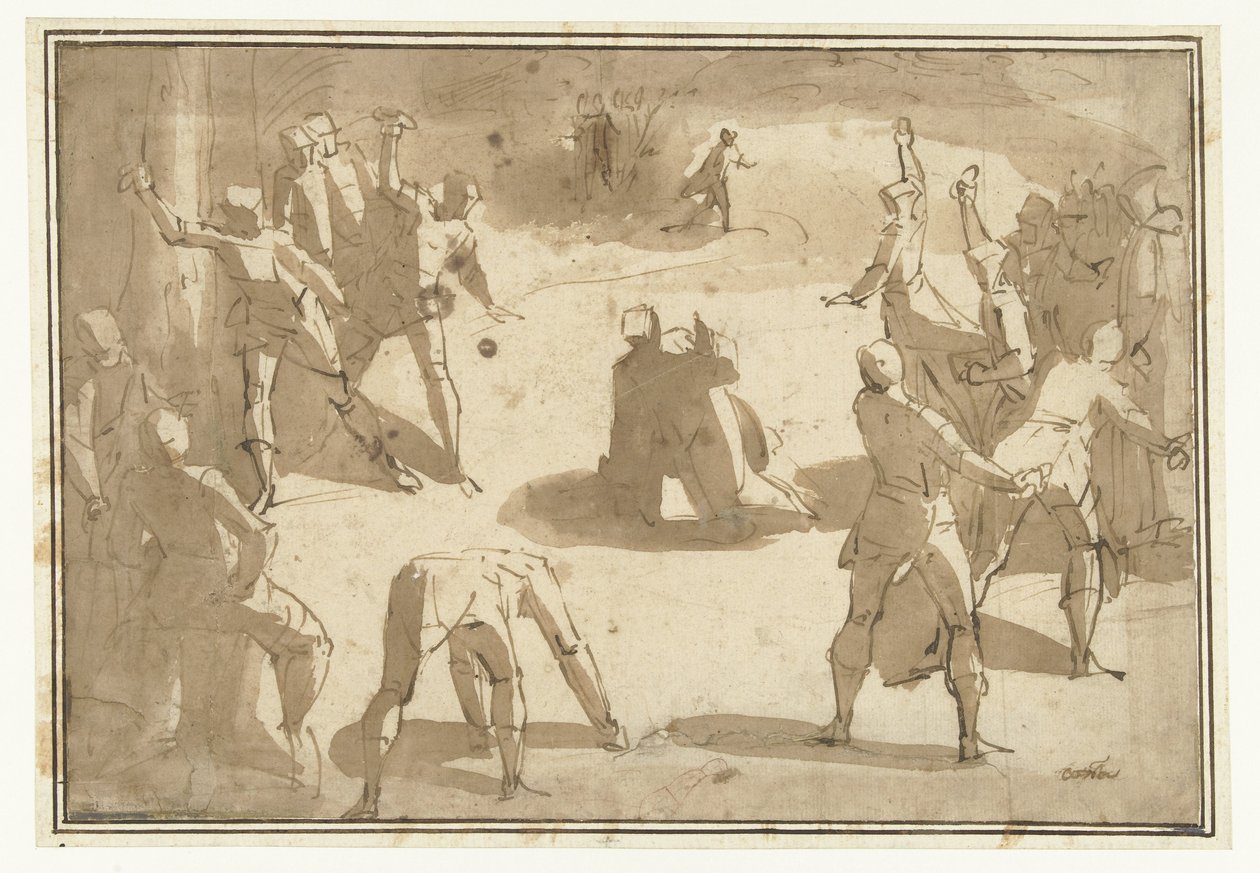 Steinigung des Stephanus von Luca Cambiaso: Kunstdruck