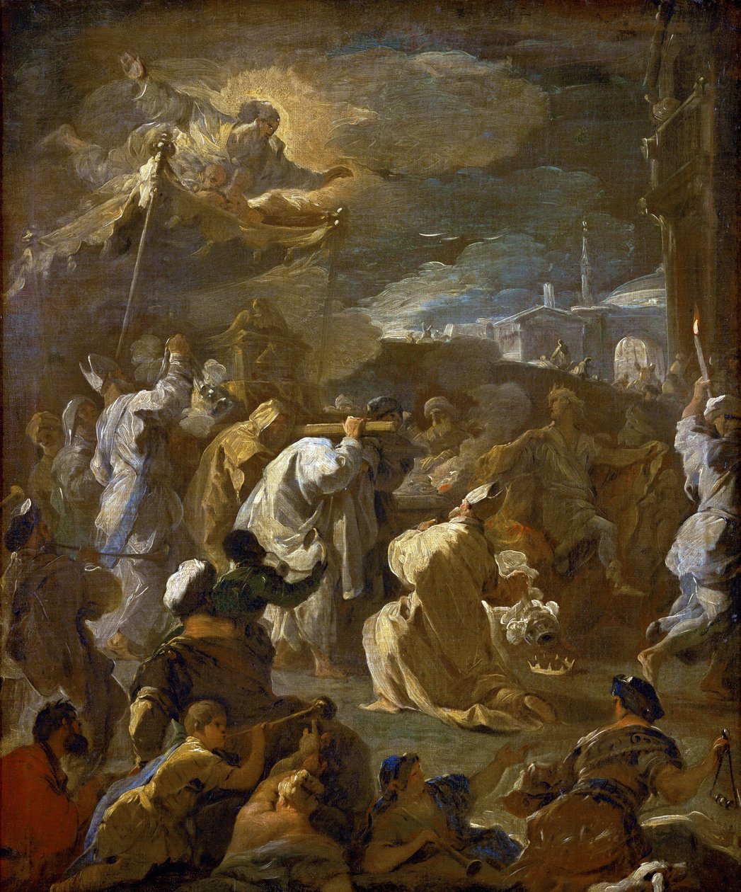 König David bringt die Bundeslade nach Jerusalem von Luca Giordano
