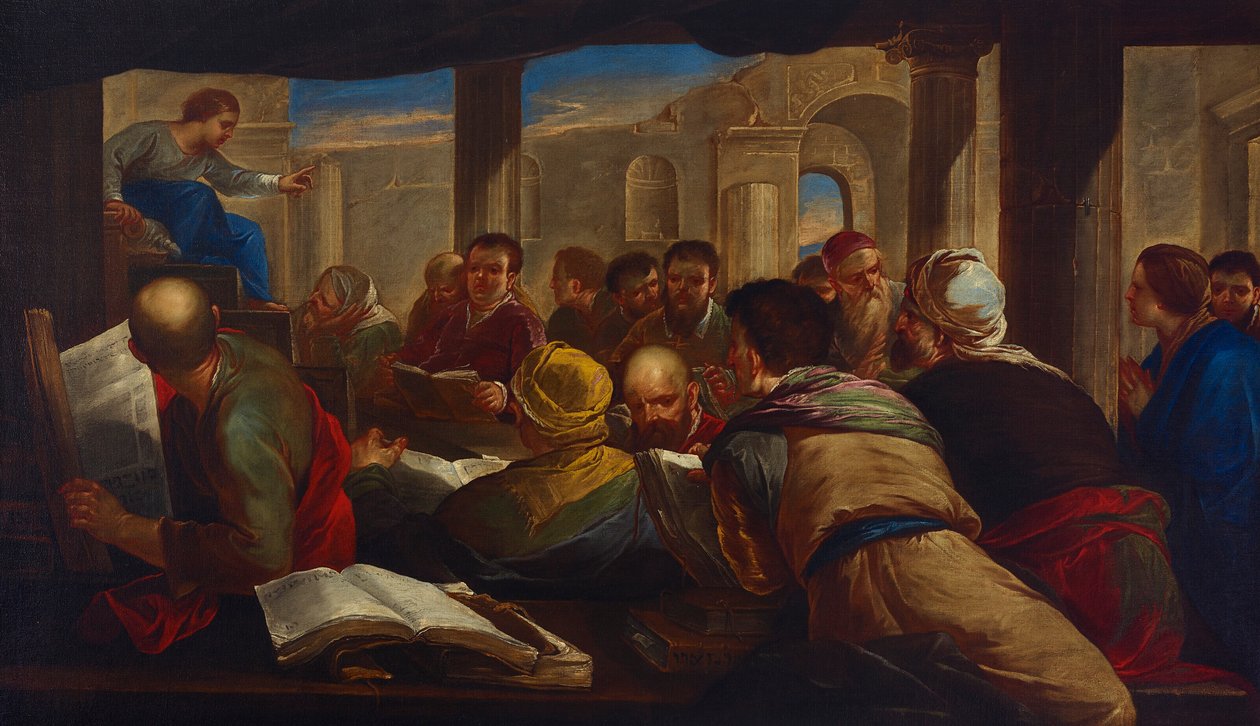 Christus im Gespräch mit den Gelehrten von Luca Giordano