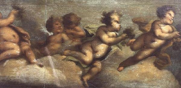 Putti beim Spielen (Detail) von Luca Giordano
