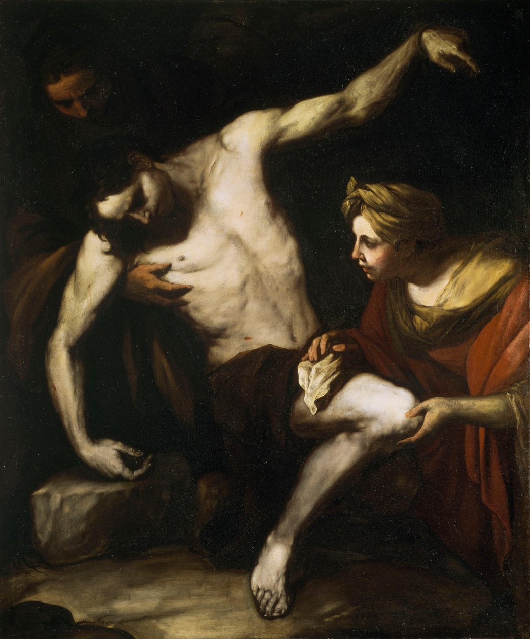 Der heilige Sebastian wird von der heiligen Irene gepflegt von Luca Giordano