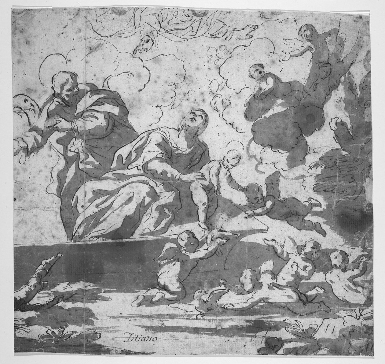 Die Überquerung des Nils auf der Flucht nach Ägypten von Luca Giordano