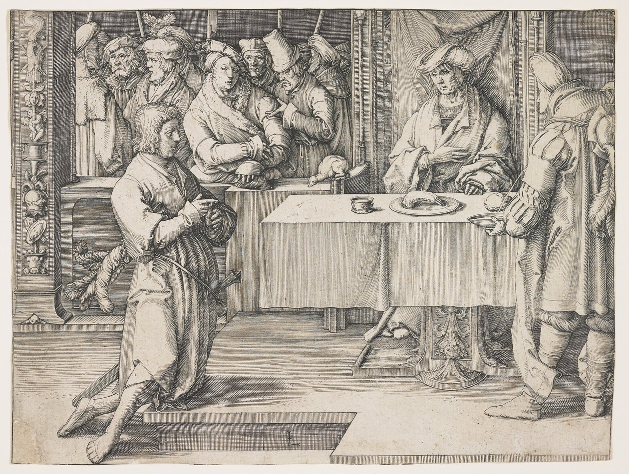 Joseph deutet die Träume des Pharao, 1512 von Lucas van Leyden