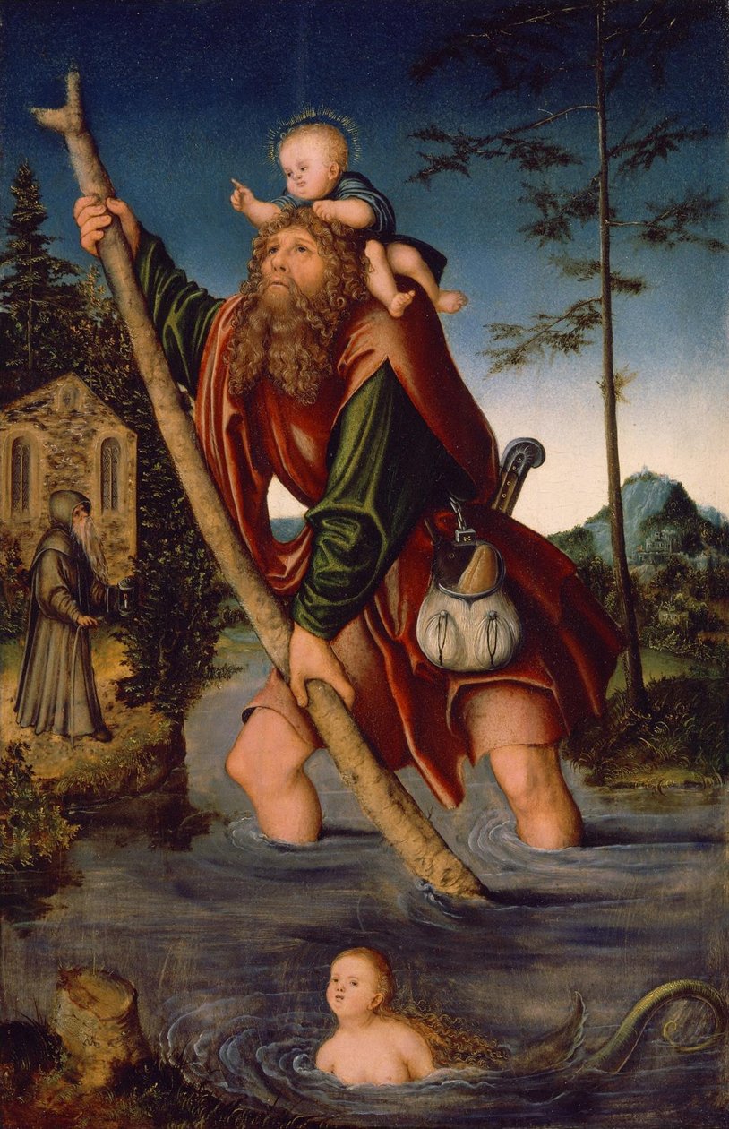 Der heilige Christophorus von Lucas Cranach the Elder