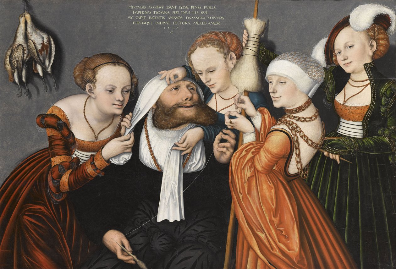Herkules bei Omphale von Lucas Cranach the Elder