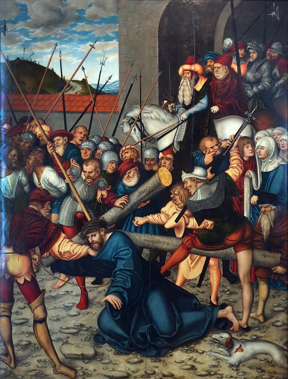 Passionszyklus - Christus trägt das Kreuz von Lucas Cranach the Elder