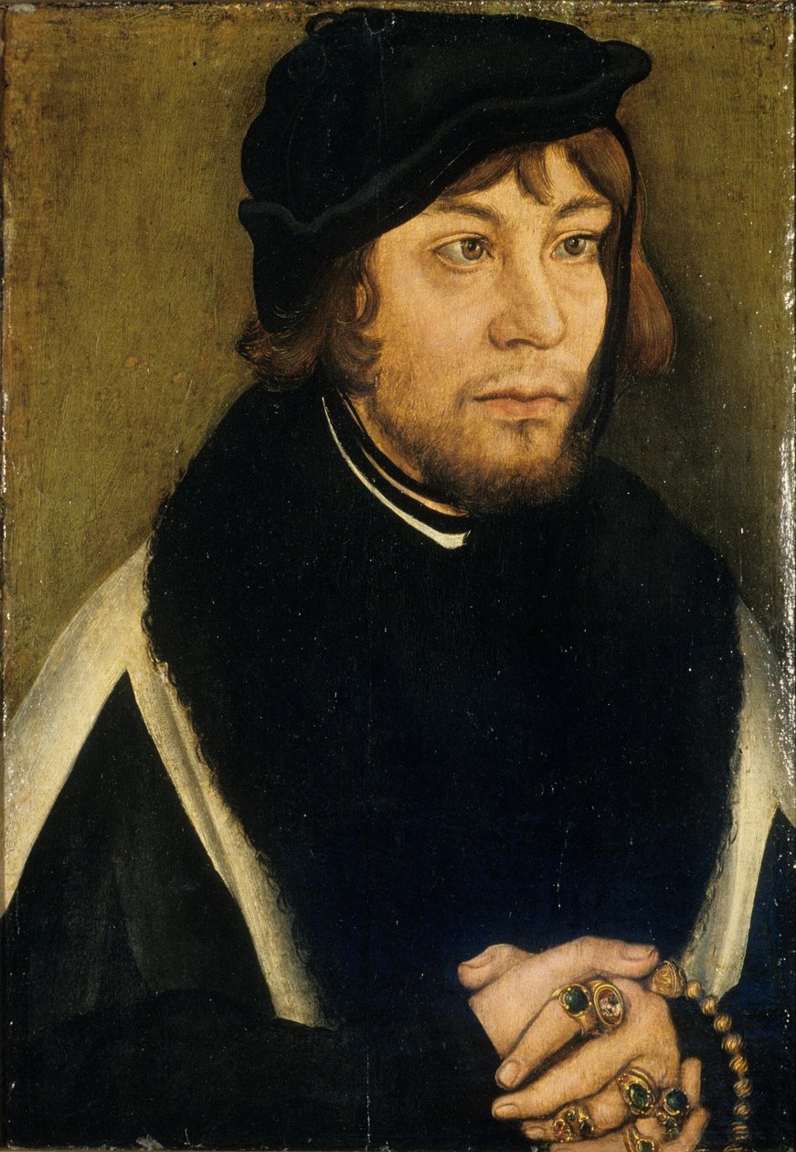 Porträt des Markgrafen Albrecht von Brandenburg-Ansbach von Lucas Cranach the Elder