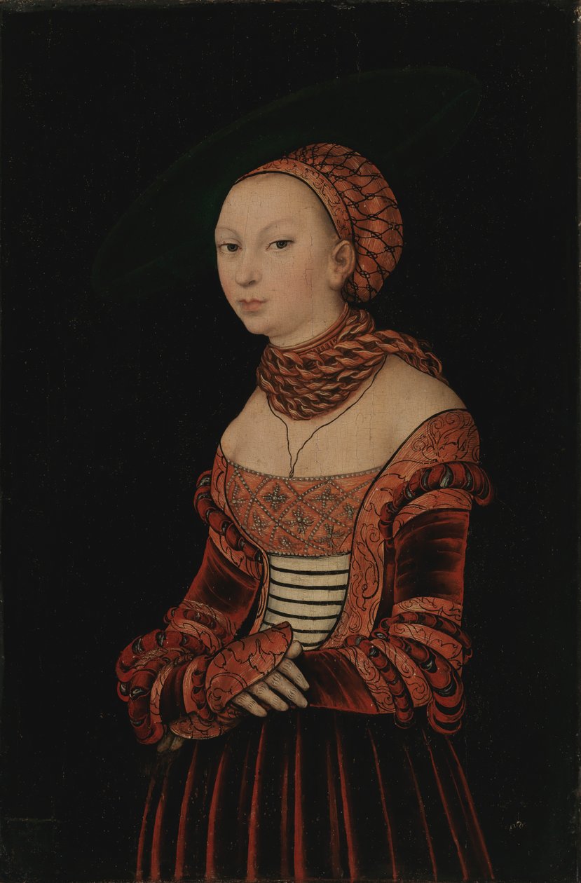 Porträt einer jungen Frau, 1525 von Lucas Cranach the Elder