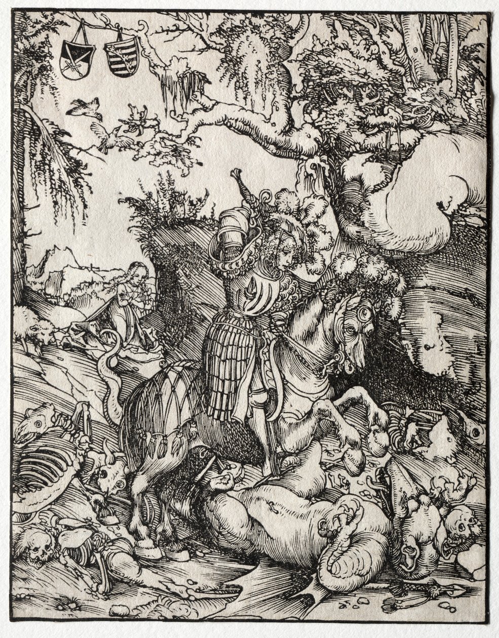 St. Georg tötet den Drachen, 1500er von Lucas Cranach the Elder