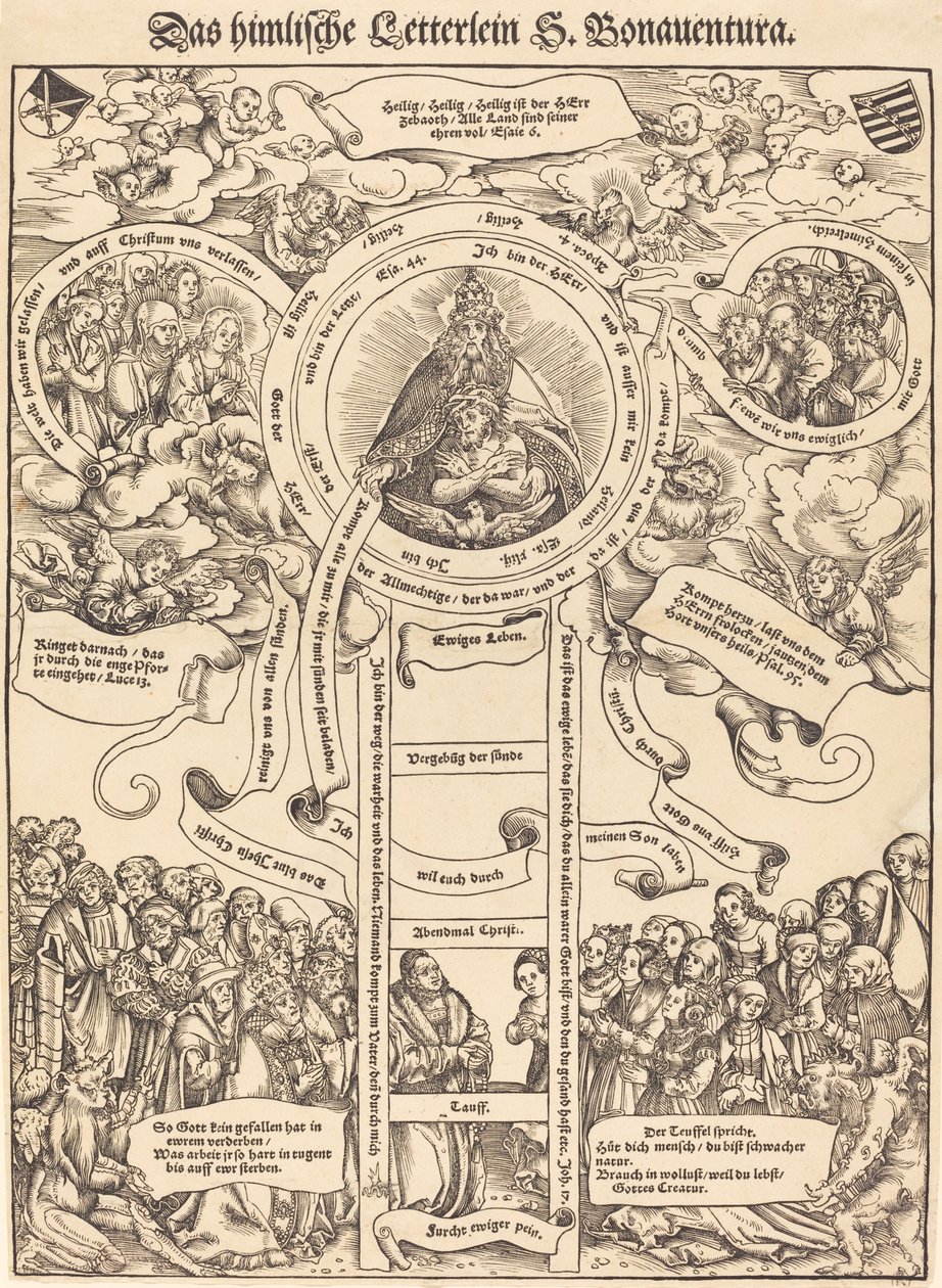 Die himmlische Leiter des Heiligen Bonaventura von Lucas Cranach the Elder