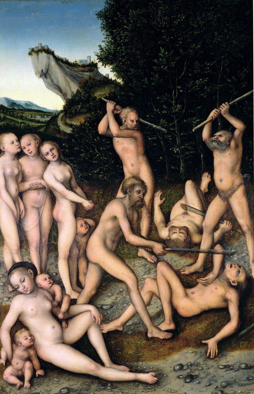 Das Silberne Zeitalter oder Die Auswirkungen der Eifersucht, 1535 von Lucas Cranach the Elder
