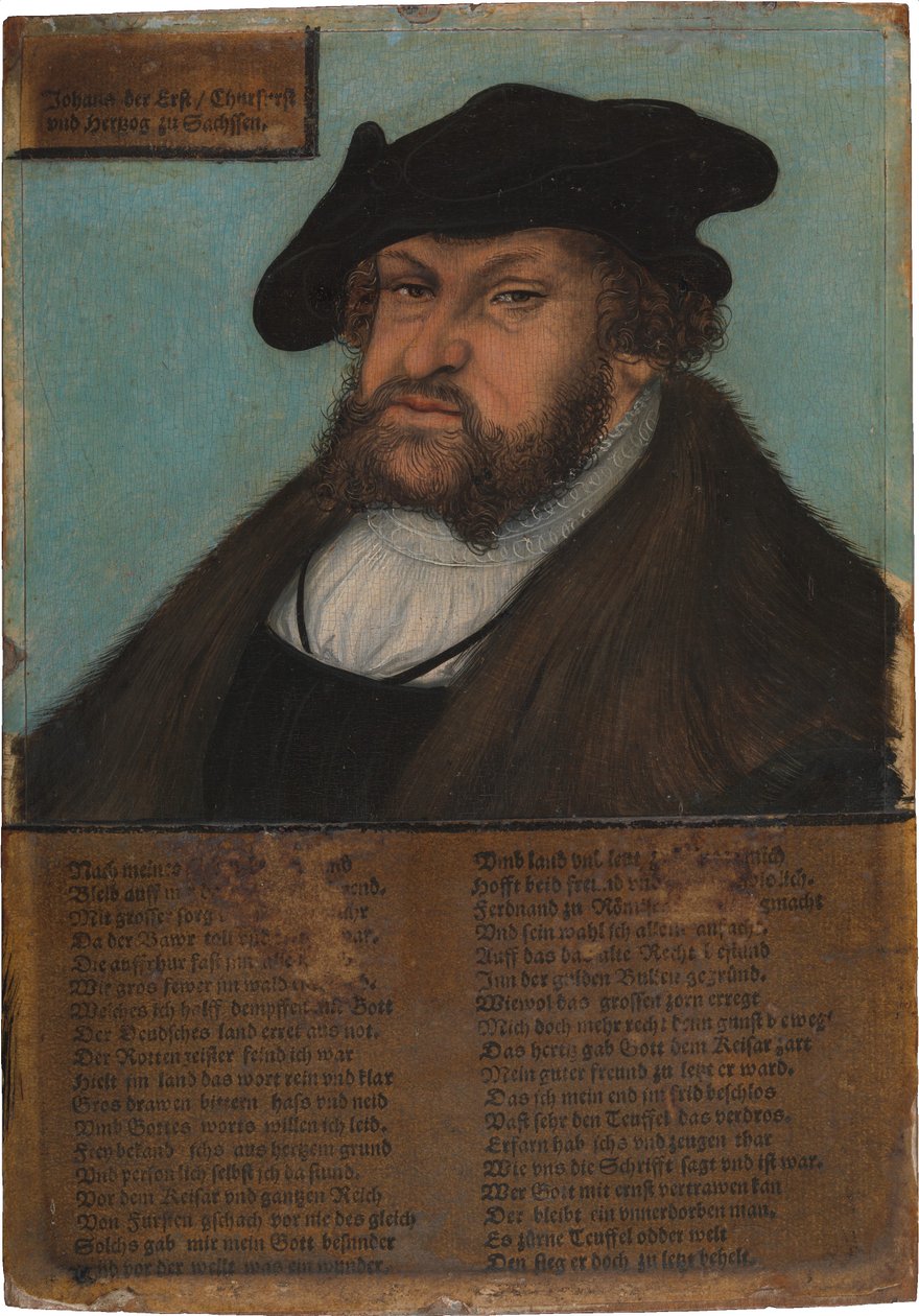 Johann I., der Beständige, Kurfürst von Sachsen von Lucas Cranach the Elder and workshop