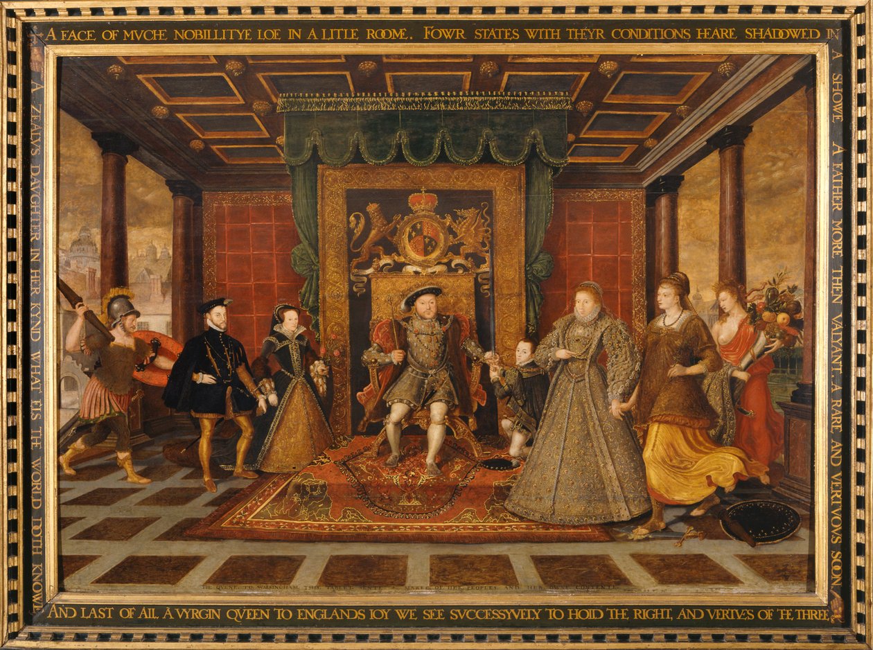 Die Familie von Heinrich VIII: Eine Allegorie der Tudor-Nachfolge von Lucas de Heere