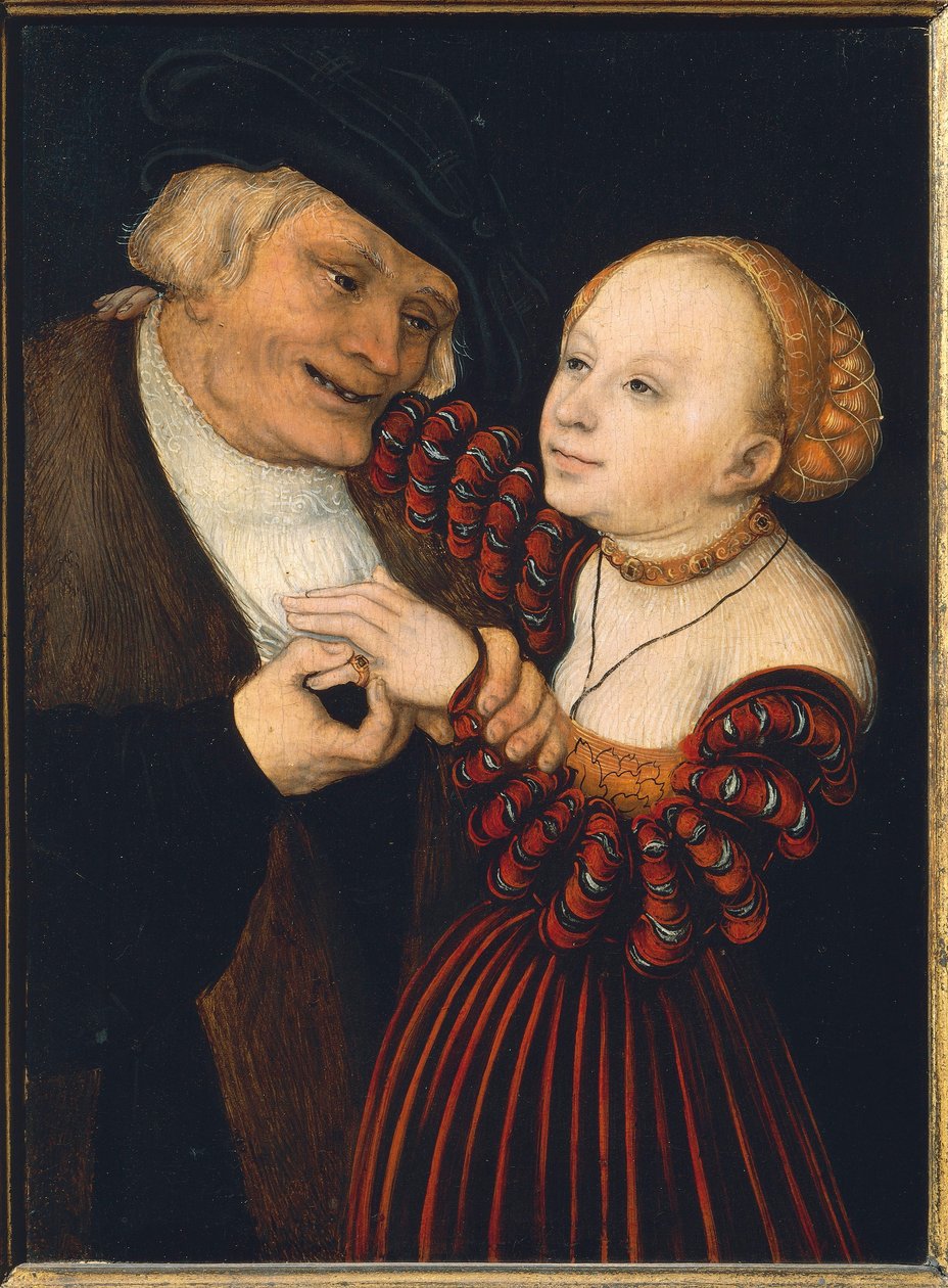 Der alte Mann und die junge Frau, ca. 1530 von Lucas the Elder Cranach