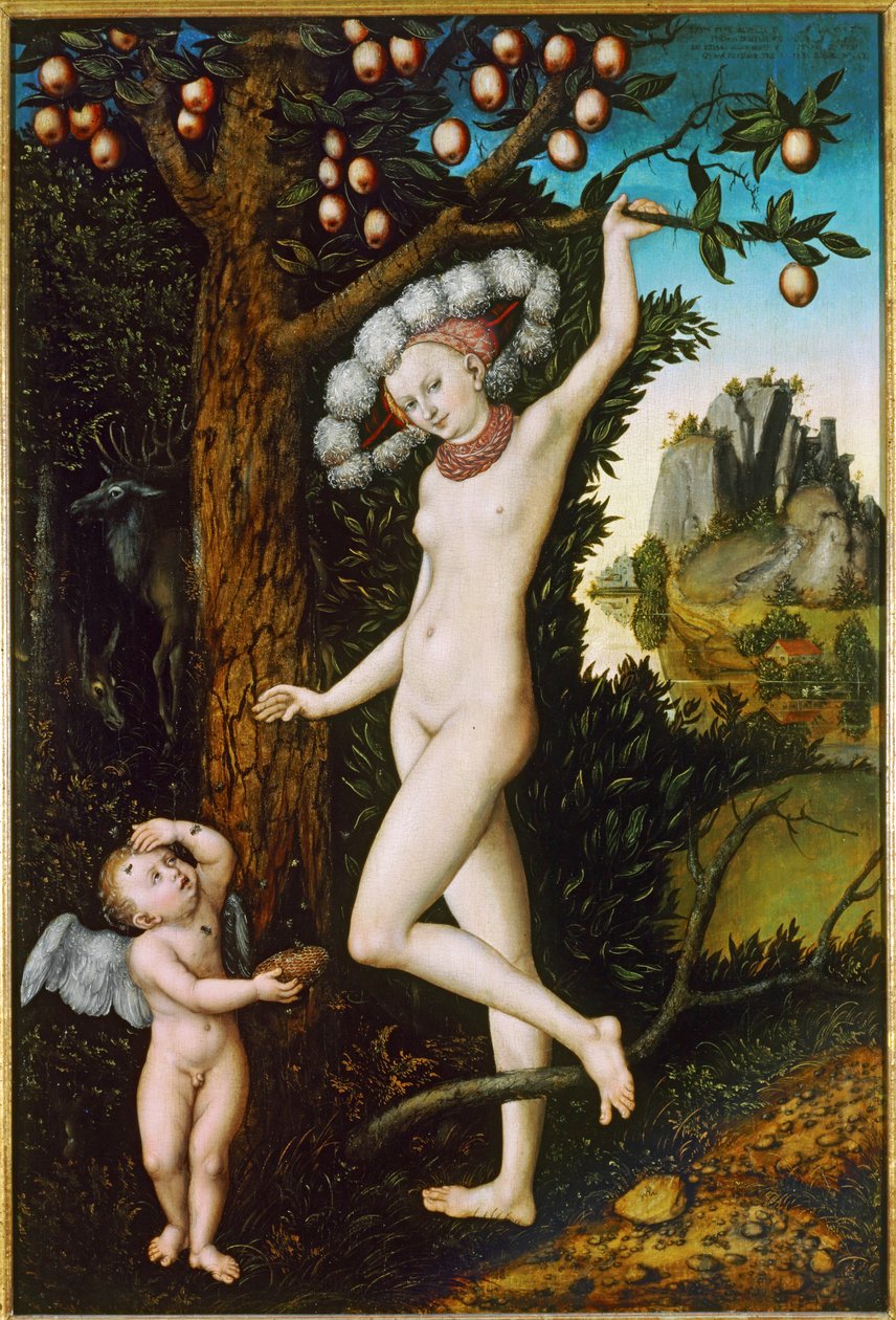Amor beschwert sich bei Venus von Lucas the Elder Cranach