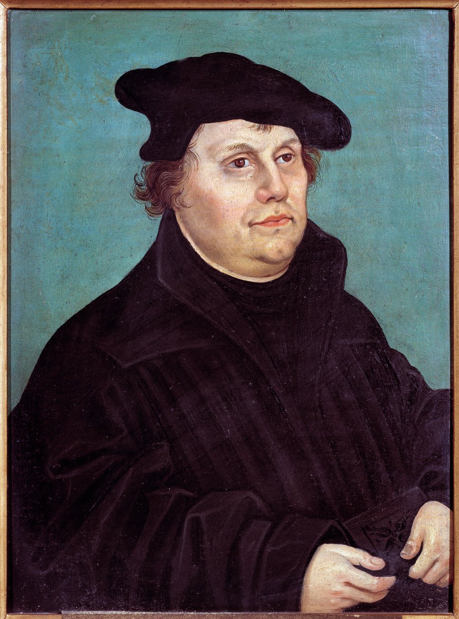 Porträt von Martin Luther (1483-1546), deutscher Reformator von Lucas the Elder Cranach