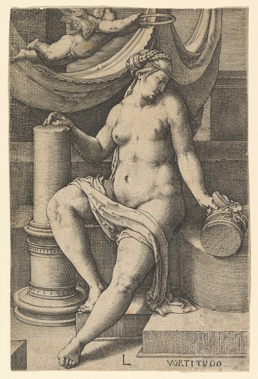 Tapferkeit, aus der Serie Die sieben Tugenden von Lucas van Leyden