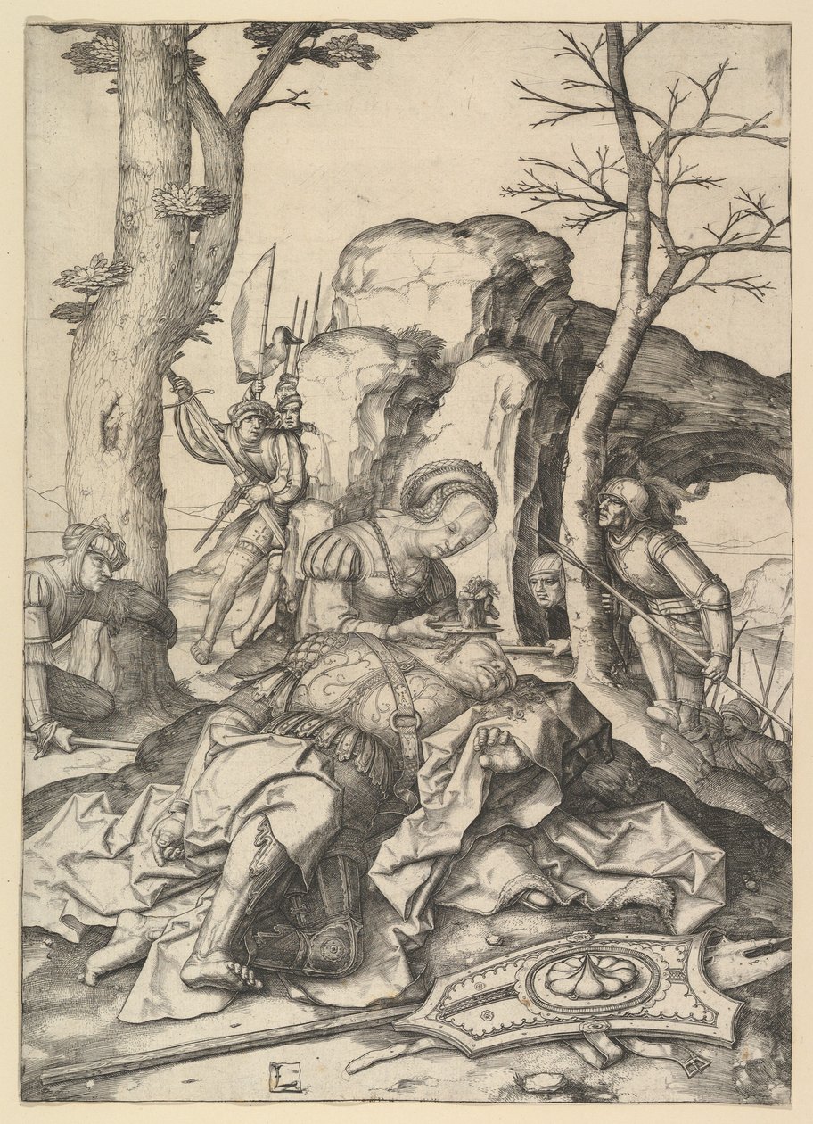 Samson und Delilah, ca. 1507 von Lucas van Leyden