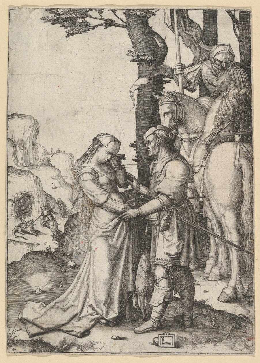 St. Georg befreit die Prinzessin (ca. 1508) von Lucas van Leyden