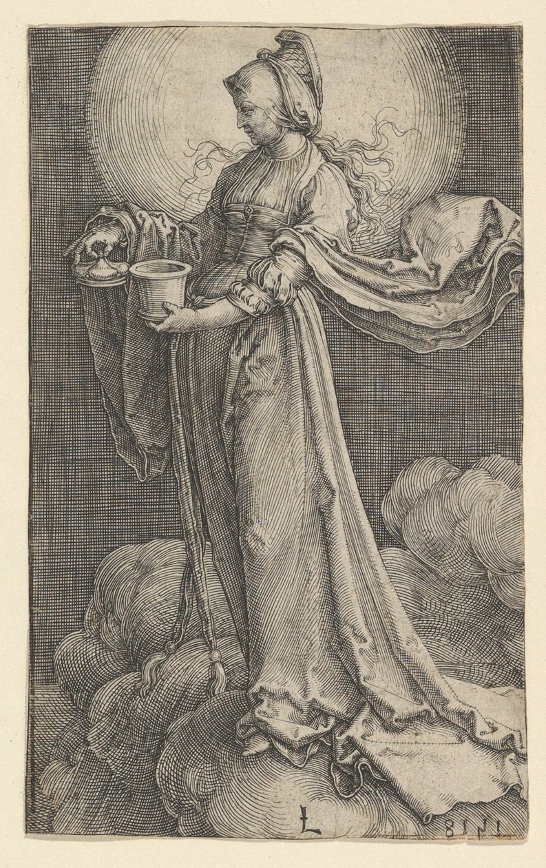 St. Maria Magdalena auf den Wolken, 1518 von Lucas van Leyden