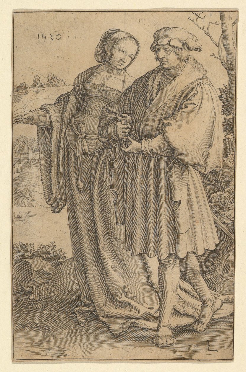 Der Spaziergang, 1520 von Lucas van Leyden