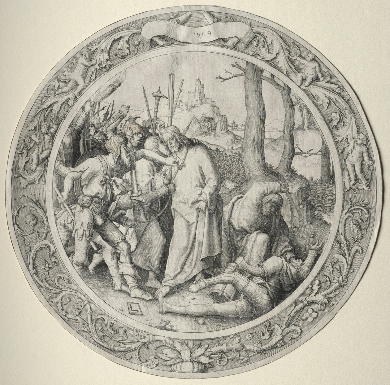 Die Runde Passion: Der Verrat Christi, 1509 von Lucas van Leyden