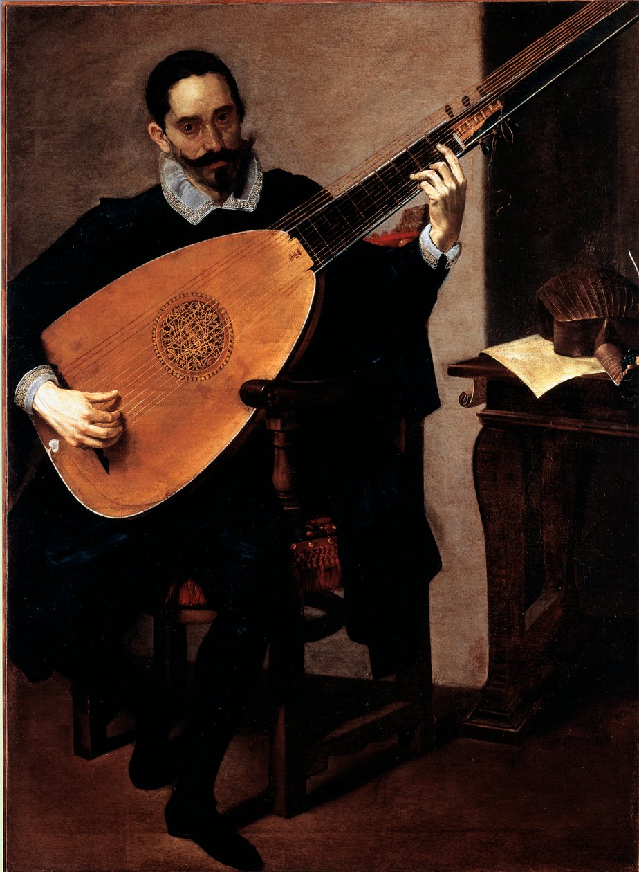 Porträt des Musikers der Herzoglichen Kapelle Gerolamo Gallo von Luciano Borzone
