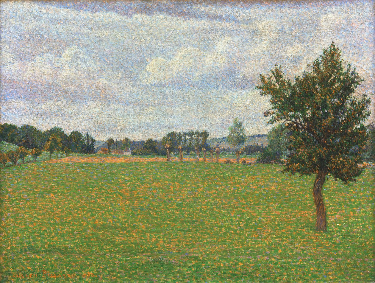 Die Wiese von Tierceville von Lucien Pissarro