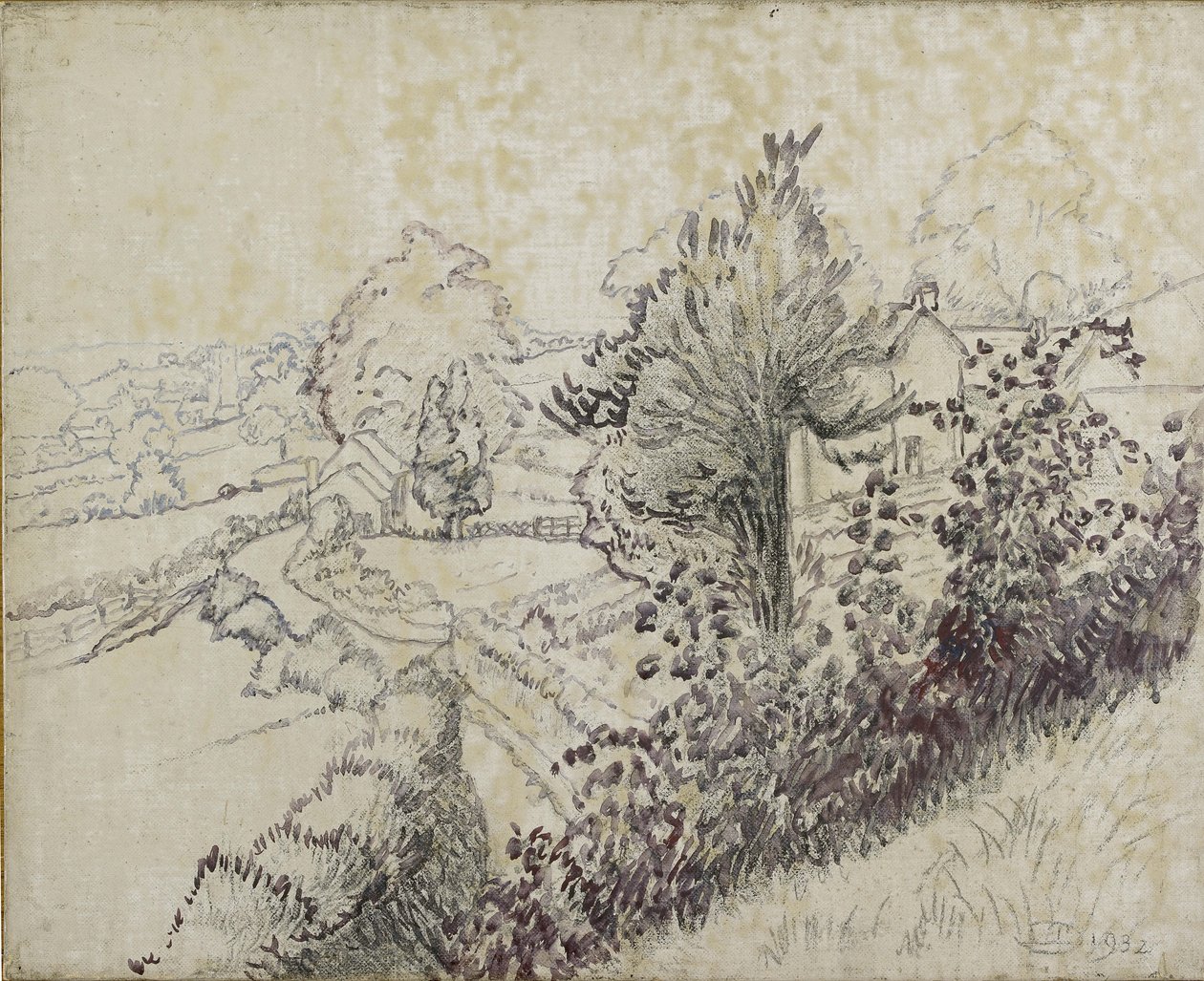 Ansicht von Leintwardine, 1932 von Lucien Pissarro